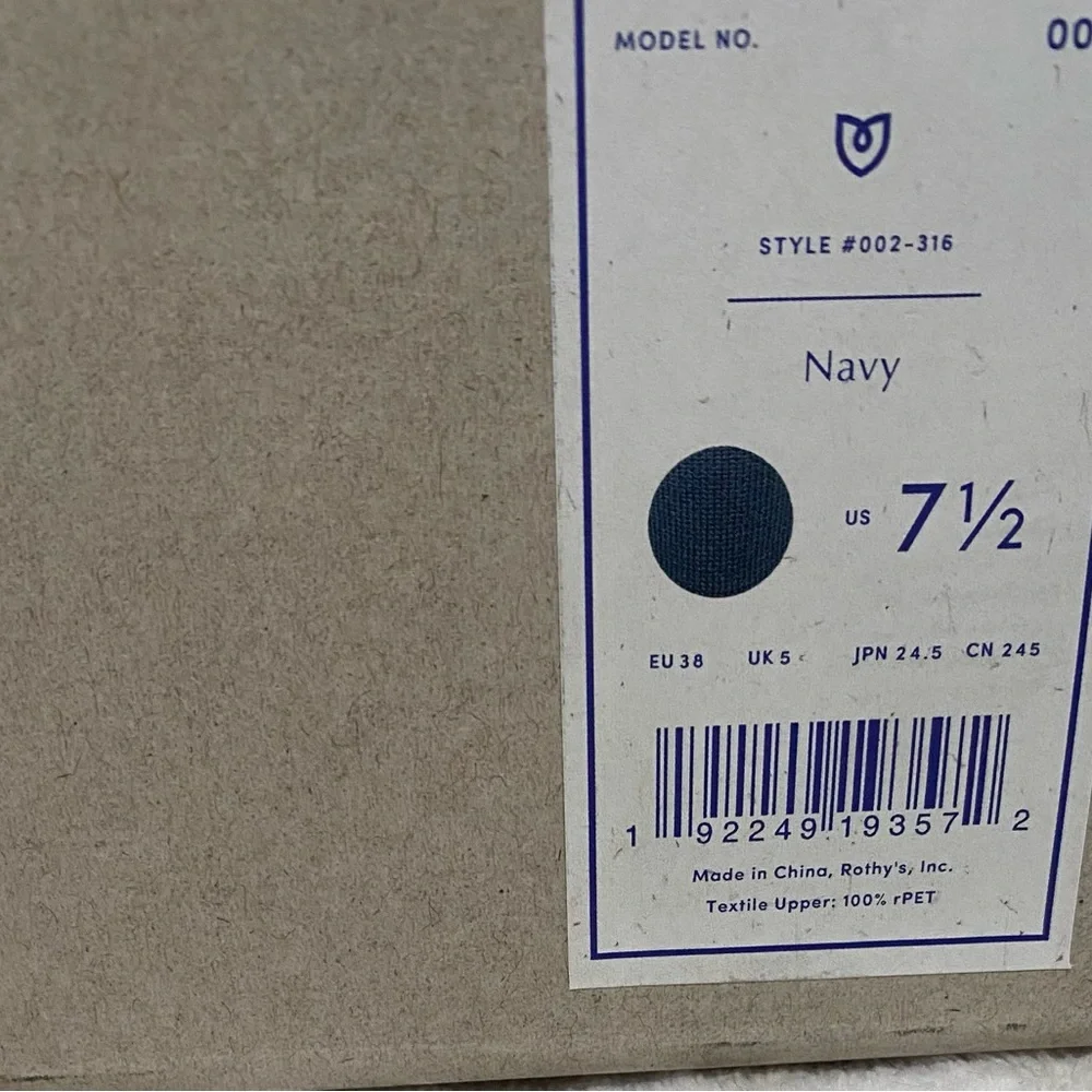 NWT Rothy’s Pointed Toe Flats in Navy Size 7.5 - Picture 5 of 5